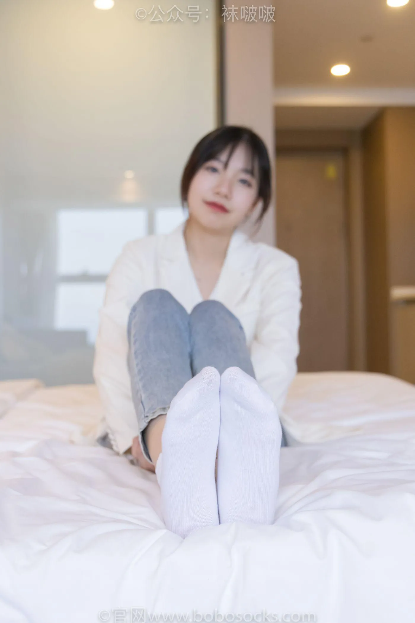 [BoBoSocks袜啵啵]NO.050 小甜豆-高跟长靴、白棉袜 [175P]插图1